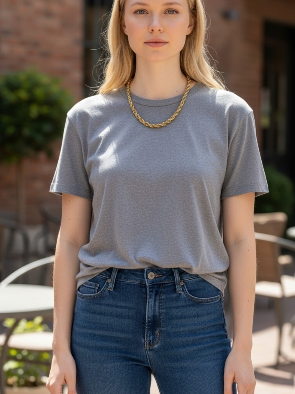 Classic Gold Chain Link Choker Necklace for Women